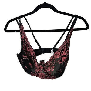 Intimately Free People Women’s Rust Black Lace Bra 34DD Black